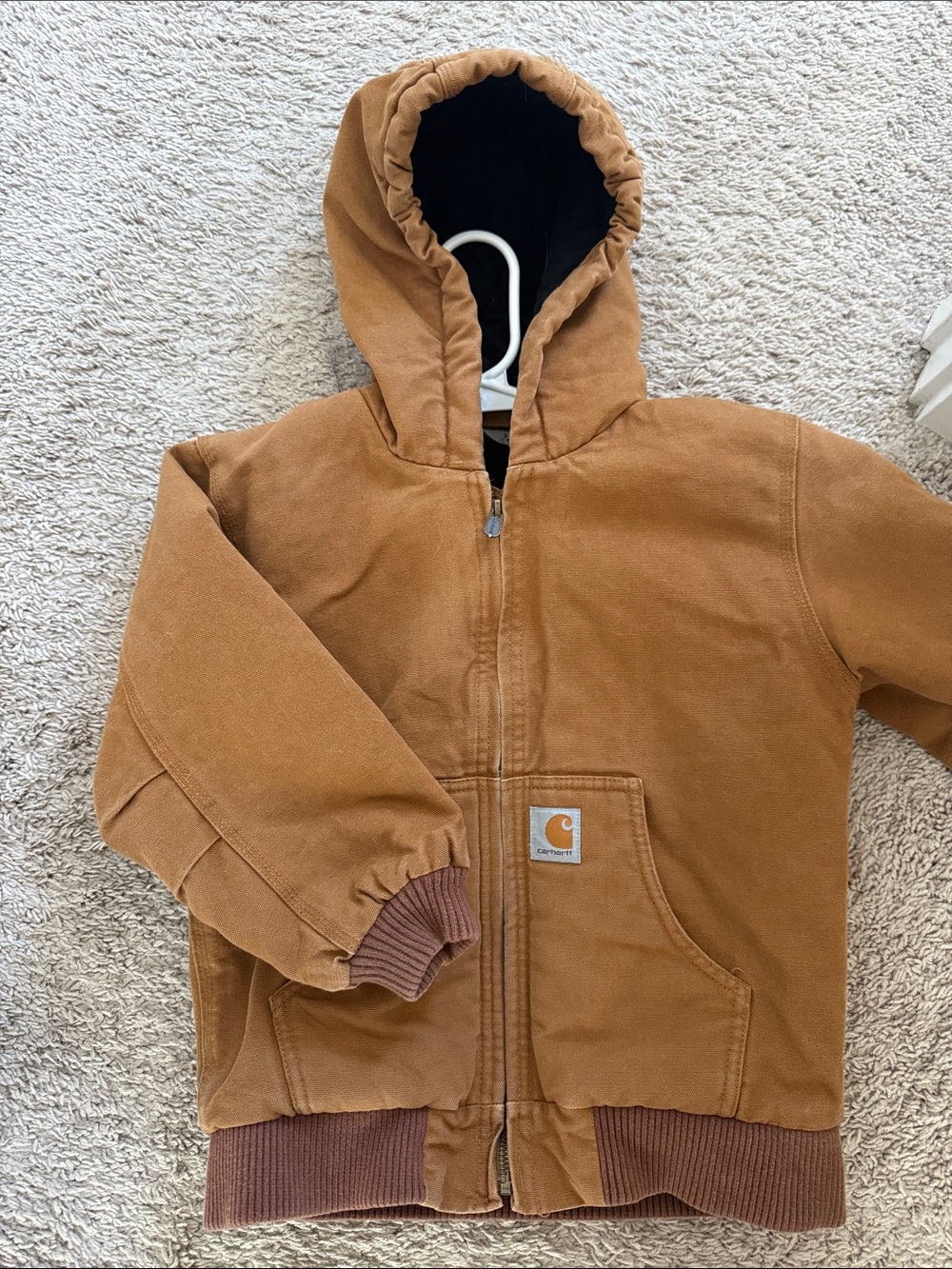 Carhartt Rugged Brown Workwear Hooded Jacket